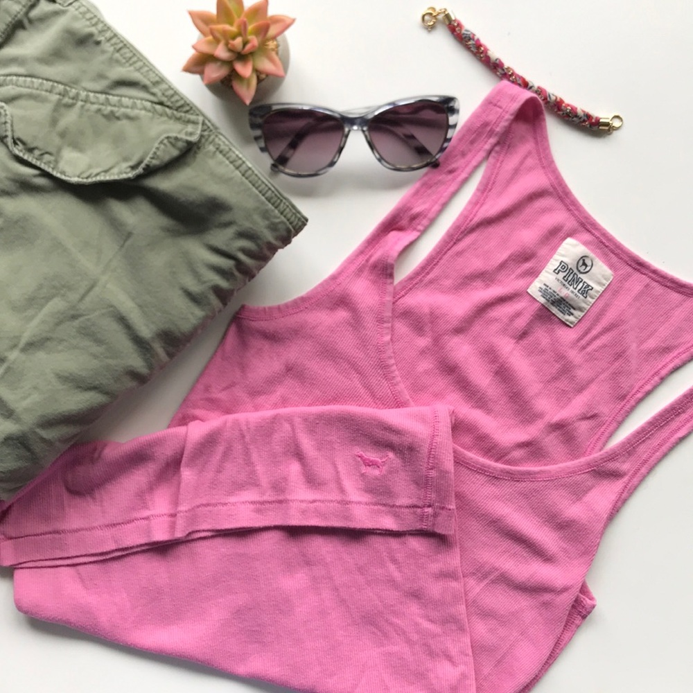 PINK ribbed tank